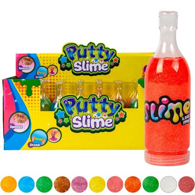Putty Slime in Soda Bottles - 12 Assorted Colors
