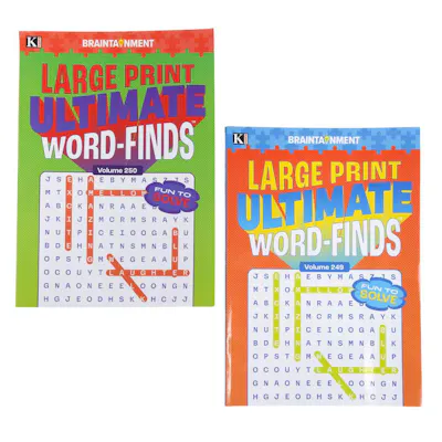 Large Print Ultimate Word Find Books - Two Titles