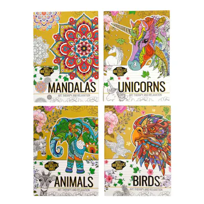Adult Coloirng Books, 32 Pages - Four Titles
