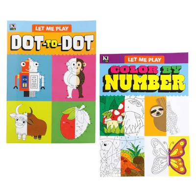 Dot-to-Dot and Color by Number Books - Two Titles