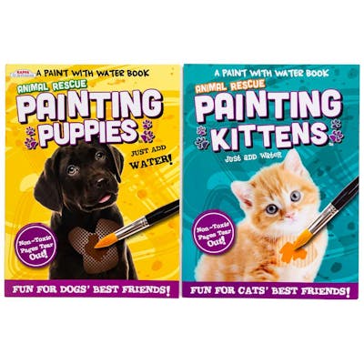 Puppies and Kittens Paint with Water Books - 24 Pages