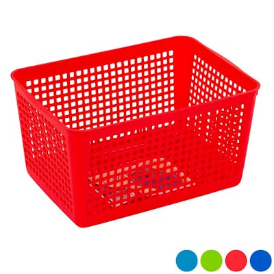 Rectangular Slotted Baskets - Assorted Colors