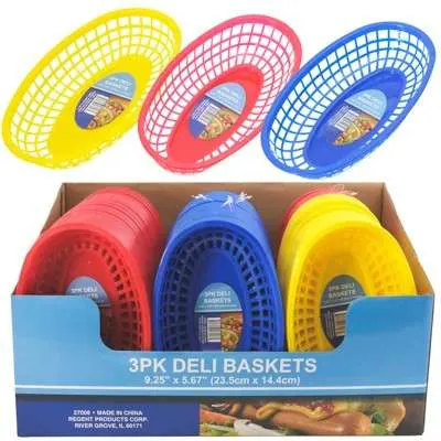 Picnic Deli Basket - 3 Assorted Colors