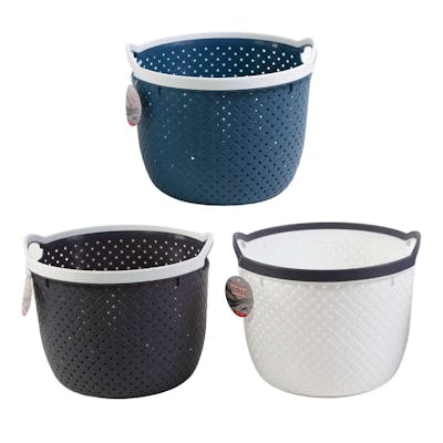 Round Storage Baskets - Large, Assorted Colors