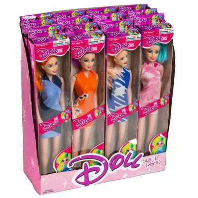 Crazy Hair Color Dolls, Assorted - 11"