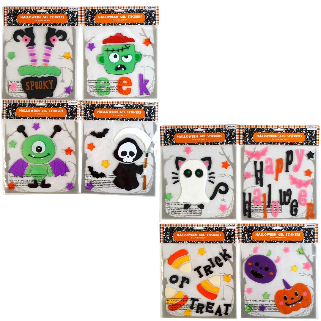 Halloween Gel Stickers - Assorted