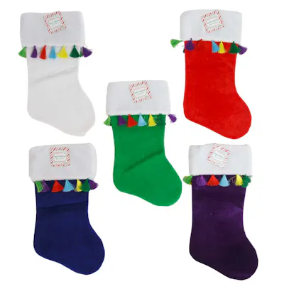 Velvet Stockings with Multi-Colored Tassels - Assorted