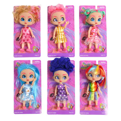 Dolls with Colorful Hair - Assorted