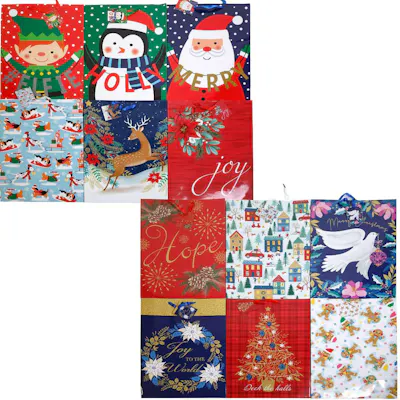 Christmas Gift Bags, XL - Assorted