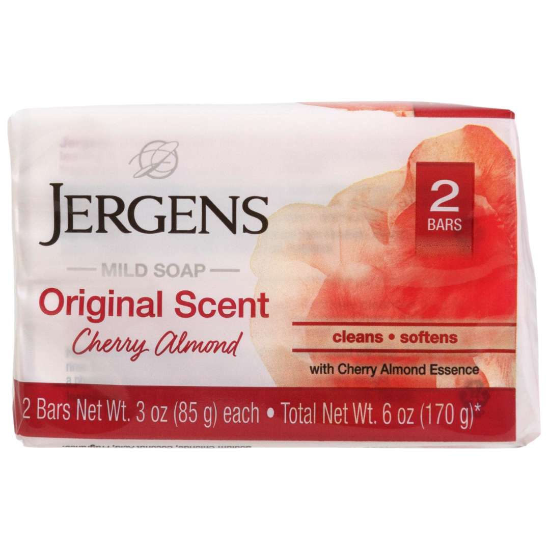 Jergens Cherry Almond Bar Soap, 2 Pack - 3 oz Each