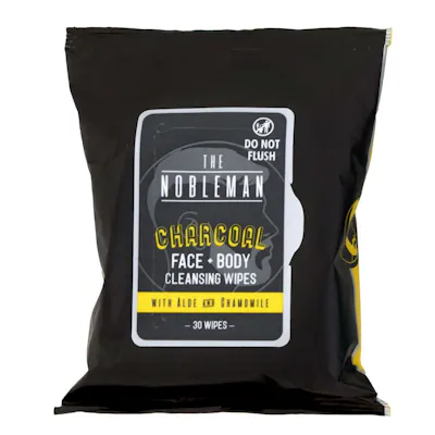 Men's Charcoal Face and Body Wipes - 30 Count