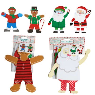 Dress-Up Craft Kits - Santa and Gingerbread