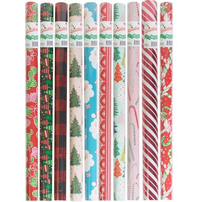 Christmas Gift Wrap, Assorted Styles - 100 Sq. ft.