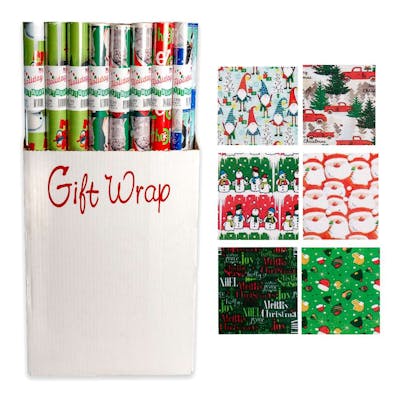 Christmas Gift Wrap, Assorted Patterns - 40 Sq. ft.