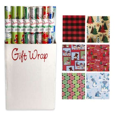 Christmas Gift Wrap, Assorted Patterns - 85 Sq. ft.