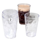 Plastic Tumblers - Clear, 18 oz, 2 Pack, Glass-Look image number null