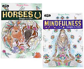 Lot of 3 Adult Coloring Books plus Crayola Markers - Getaways, Henna,  Nature NEW