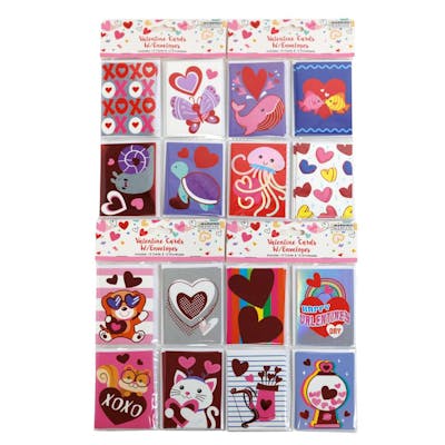 Valentine's Day Cards with Envelopes - Assorted