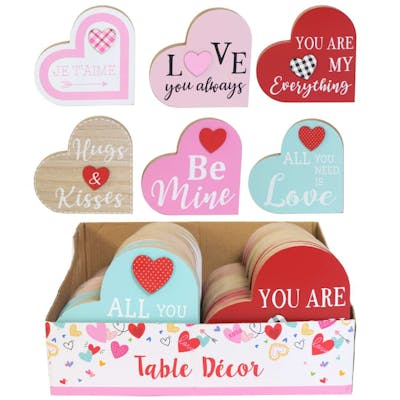 Valentine Heart Table Decor - Assorted