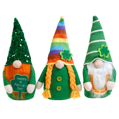 St. Patrick Gnome Table Decor - Assorted