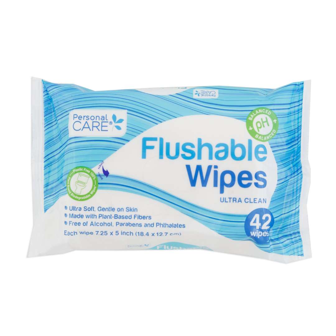 Flushable Wipes - 42 Count