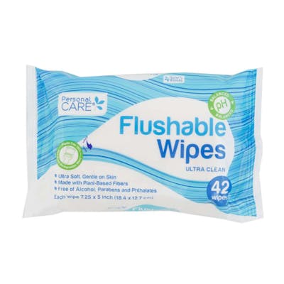 Flushable Wipes - 42 Count
