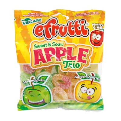 Efrutti Sweet And Sour Apple Trio Gummie - 3.5 oz