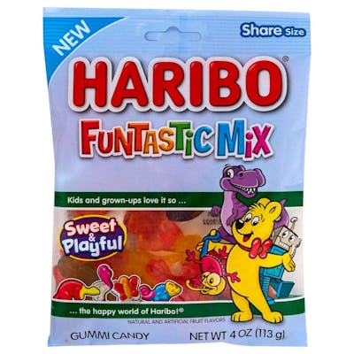 Haribo Funtastic Mix Gummi Candy - 4 oz