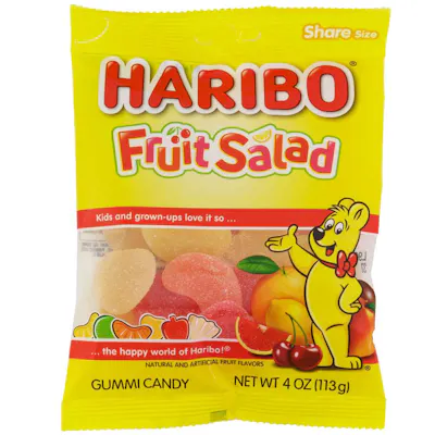 Haribo Fruit Salad Gummi Candy - 4 oz
