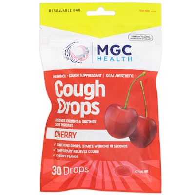 Cough Drops - Cherry, 30 Count