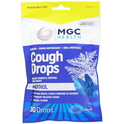 Cough Drops - Menthol, 30 Count