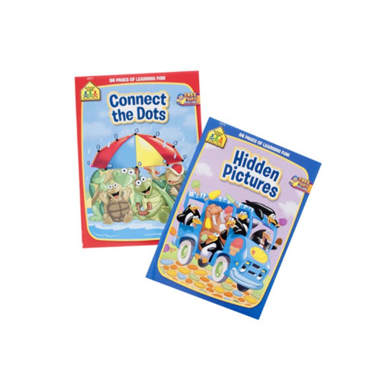 School Zone Activity Books - Connect the Dots & Hidden Pictures