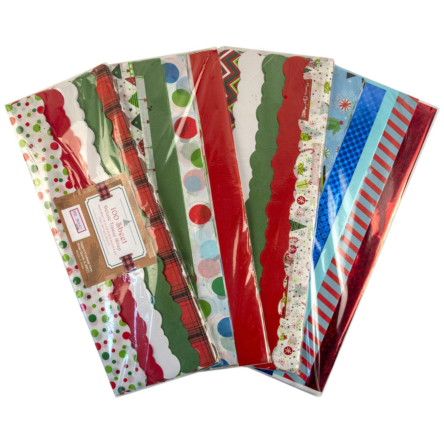 Wholesale 100 Sheet Deluxe Christmas Tissue Paper (SKU 2351890) DollarDays