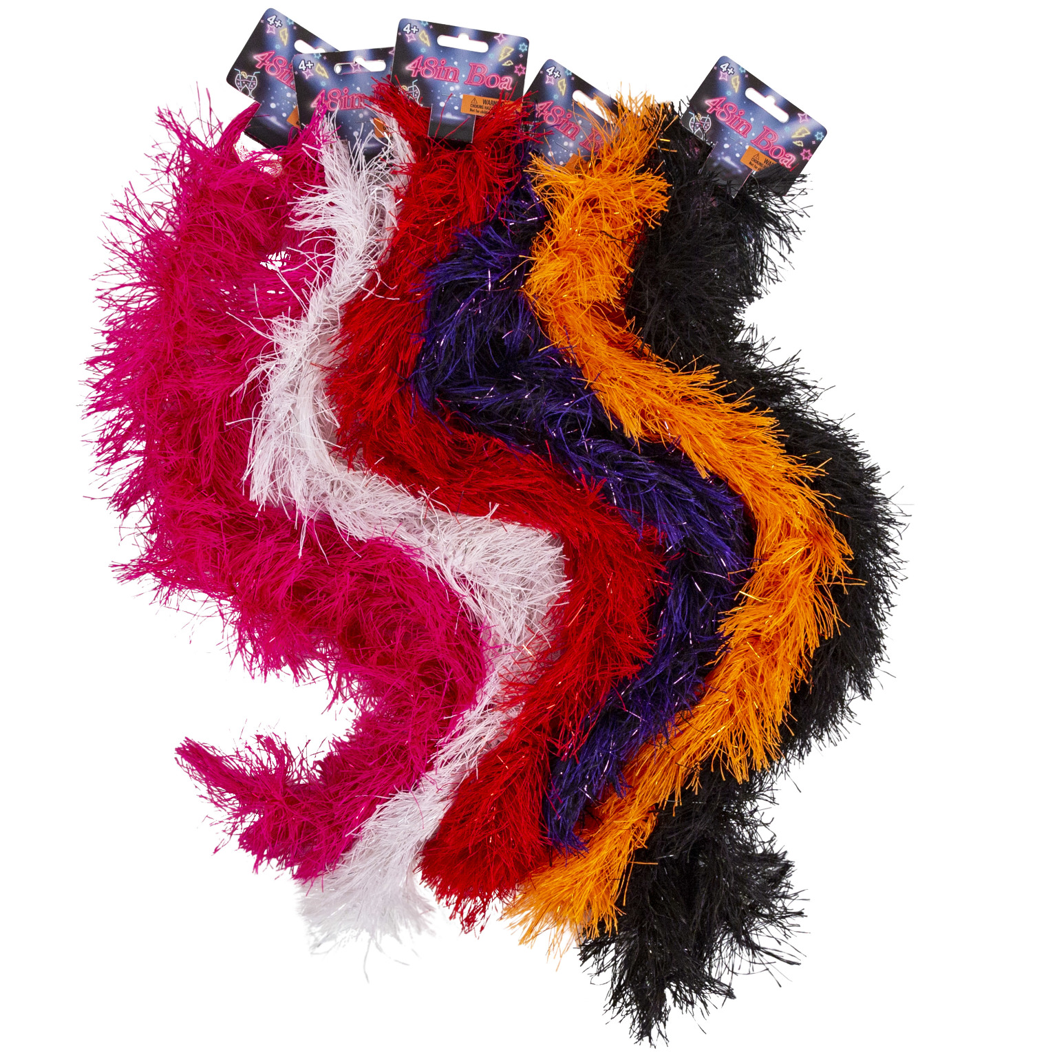 Wholesale 48" Fluffy Boa 6 Assorted Colors DollarDays