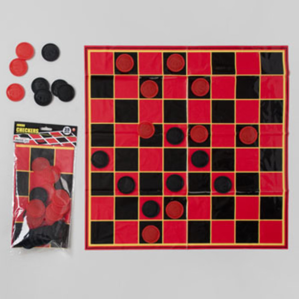 Wholesale Jumbo Checkers Playset Comes With 1 Mat and 24 Oversized