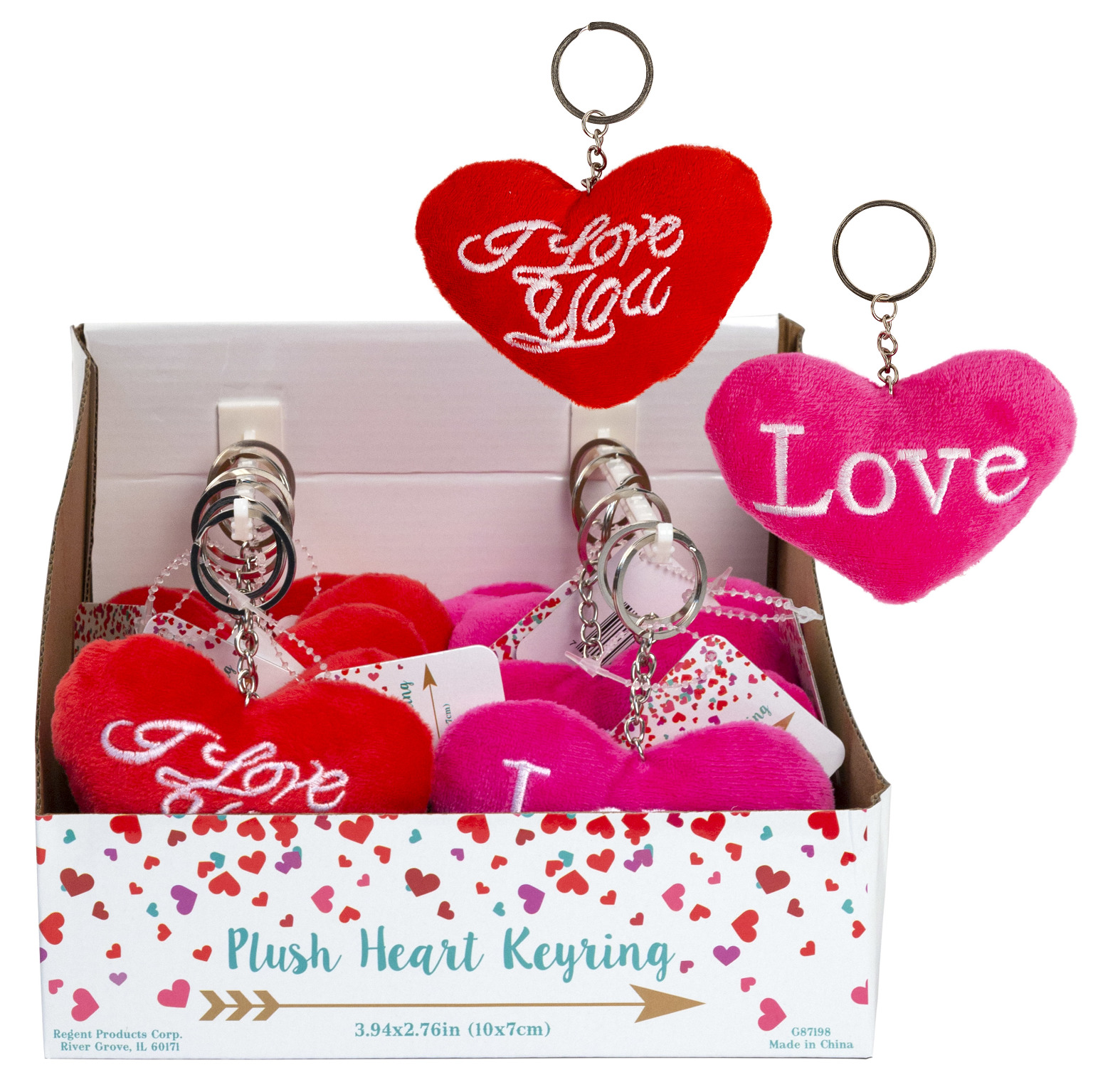 Wholesale Plush Heart Valentine Keyring - Assorted | DollarDays