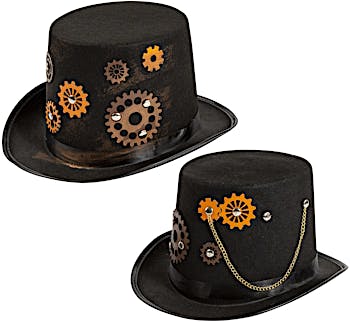 Ongebruikt Wholesale Steampunk Top Hat with Gears and Chain Detail - Assorted FX-31
