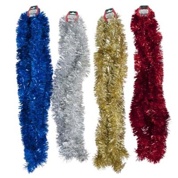 Wholesale Solid Color Tinsel Garland 9 Feet DollarDays