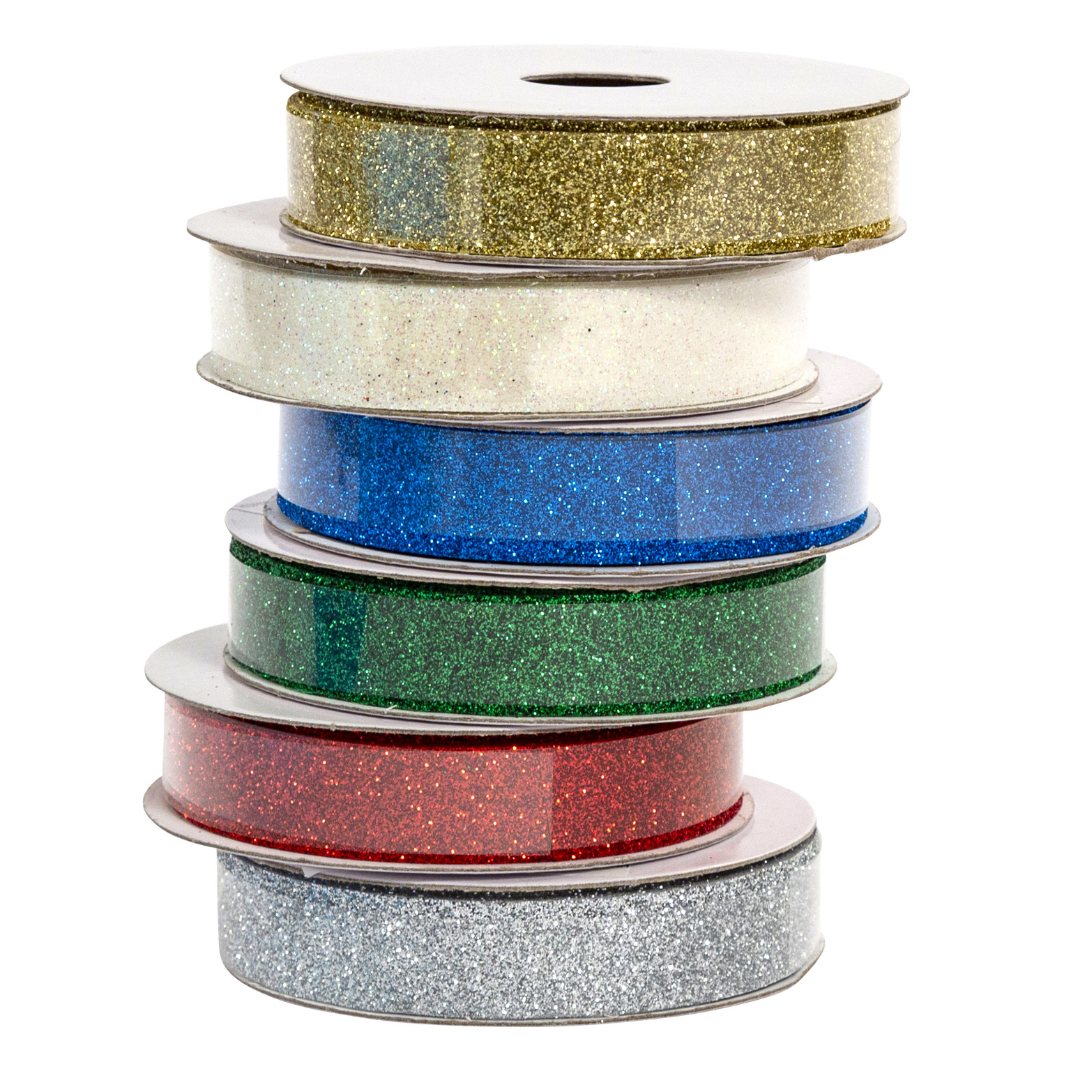Wholesale 3 Yard Glitter Holiday Ribbon Assorted Colors