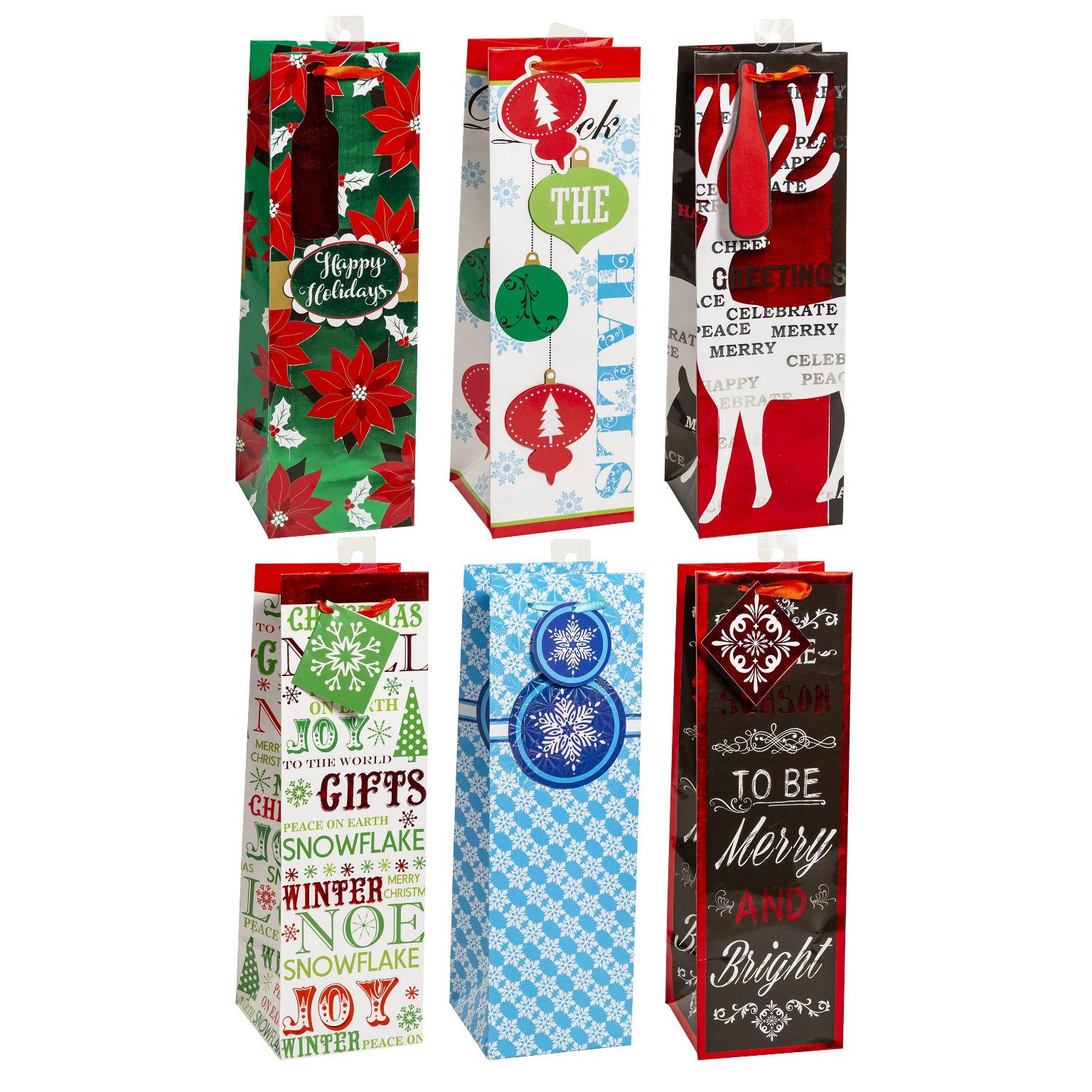 cheap christmas bottle bags