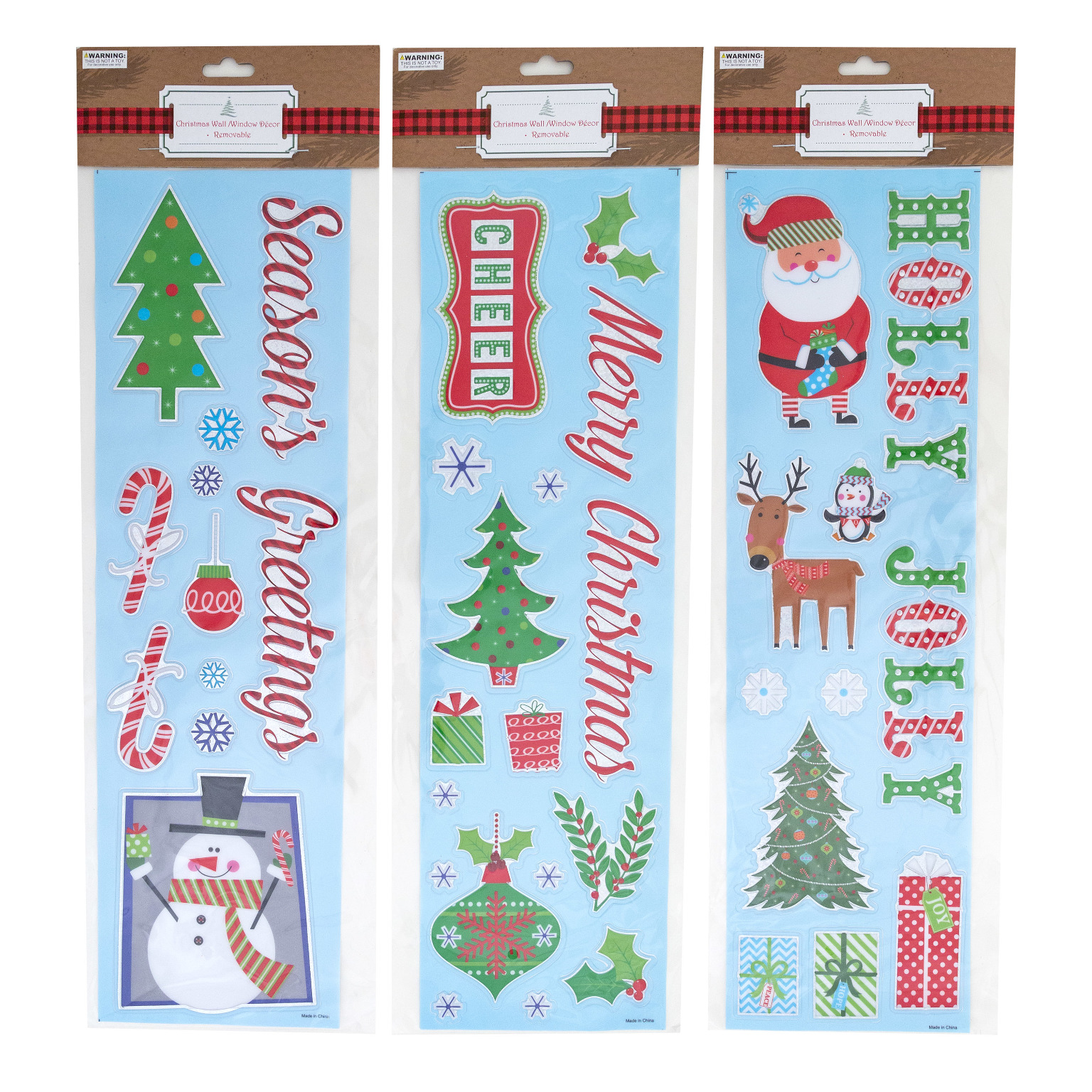 Wholesale Removable Christmas Wall Window Decor Assorted Sku