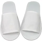 Non-Skid Disposable Padded Slippers - White