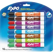 Dry Erase Markers - Assorted, 16 Pack