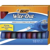 Correction Tape - White, 18 Pack