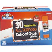 Elmer's Glue Sticks - Dries Clear, 0.24 oz, 30 Pack
