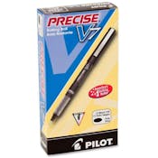 Precise V7 Pens - Black, Fine, 0.7mm, Capped, 12 Pack