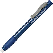 Rubber Grip Clic Erasers - Blue, 12 Pack