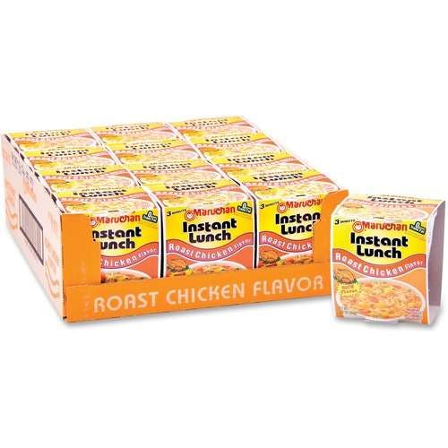 Maruchan Instant Lunch Cups - Roast Chicken, 2.25 oz, 12 Pack