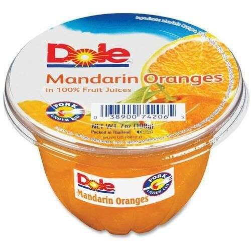 Dole Fruit Cups - Mandarin Oranges, 7 oz, 12 Pack