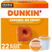 Dunkin' K-Cup Caramel Me Crazy Coffee - 22 Pack
